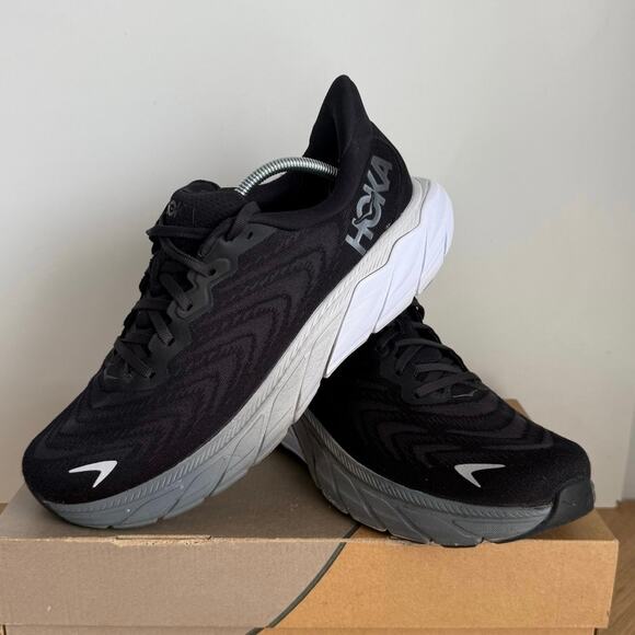 Hoka Arahi 6 Black/Grey/White Men Running Sneakers - SZ M 8.5 D- W 10 main image 4